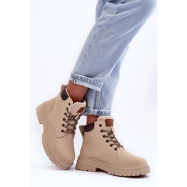 Naisten Trapper-saappaat Lämmin vaalea beige Corbin 2