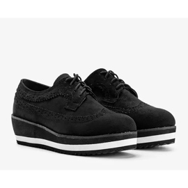 Mustat mokkanahkakengät korkealla Camryn -pohjalla 2