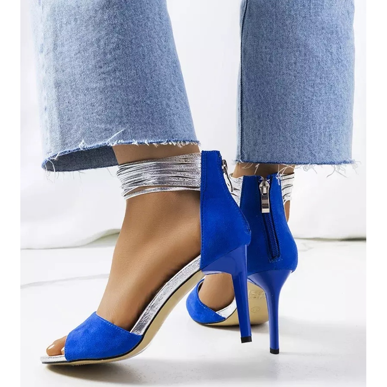 Siniset Vasquez-korkokengät sininen hopea 2