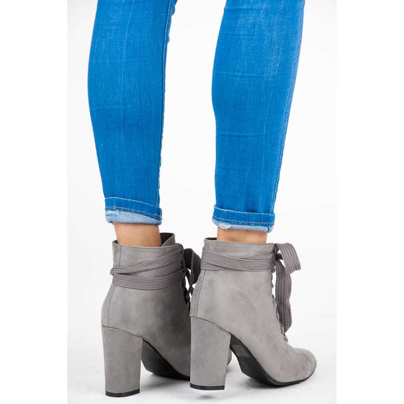 Vices New Collection Saappaat tyylikkäällä sidoksella harmaa 1