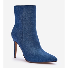 FB2 Farkut Korkeakorkoiset Saappaat Sininen Eberpia 1