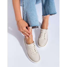 SHELOVET Naisten beigenväriset nahkakengät Shlovet-tasolla 1