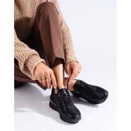 Shelovetin mustat nahkaiset kiilalenkkarit 1