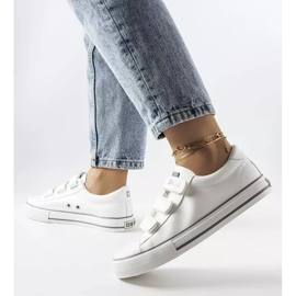 Valkoiset tennarit tarranauhalla Big Star LL274A205 valkoinen 2