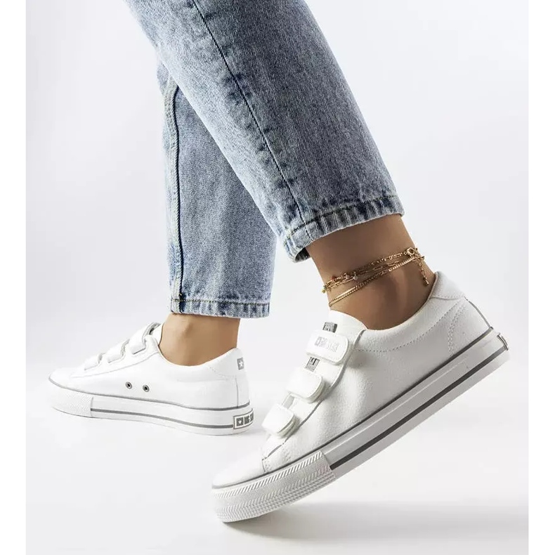 Valkoiset tennarit tarranauhalla Big Star LL274A205 valkoinen 2