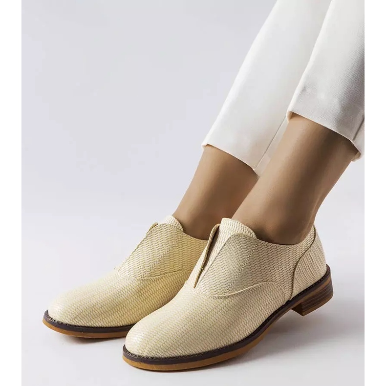 Beige brogues LS5379 Taupe 1