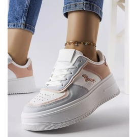 Gidlen vaaleanpunaiset ja siniset alustalenkkarit valkoinen 1