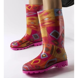 Massby vaaleanpunaiset kumpparit naisille oranssi 1