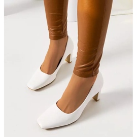 Naisten valkoiset Graves-pumput valkoinen ekru 2