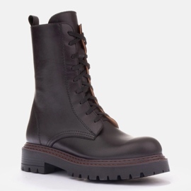 Marco Shoes Marcon nahkaiset saappaat ruskea 1