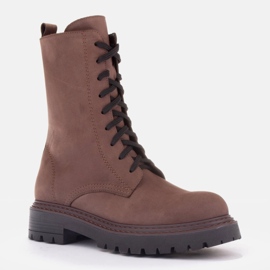 Marco Shoes Marcon nahkaiset saappaat ruskea 1