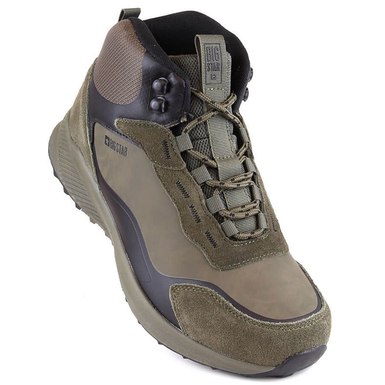 Miesten urheilukengät korkealla eristetty khaki Big Star MM174333 vihreä 1