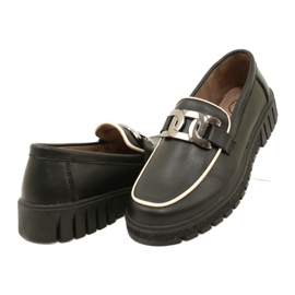 Tyylikkäät nahkaiset naisten kengät Filippo DP4728/23 BK, musta 3