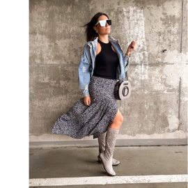 Olivier Naisten vaaleanharmaat, harjatut saappaat 1