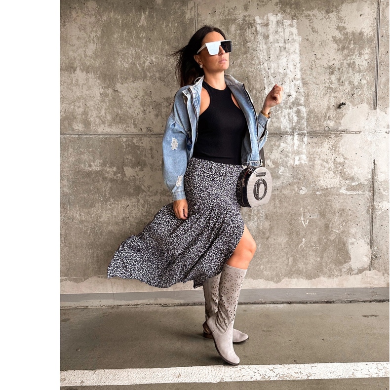 Olivier Naisten vaaleanharmaat, harjatut saappaat 1