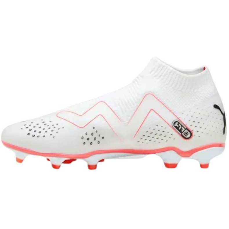 Puma Future Match+ Ll FG/AG 107366 01 valkoiset jalkapallokengät sukan kanssa valkoinen valkoinen 4