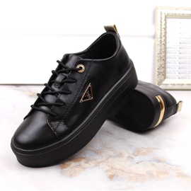 Naisten nahkakengät mustalla Filippo alustalla 1