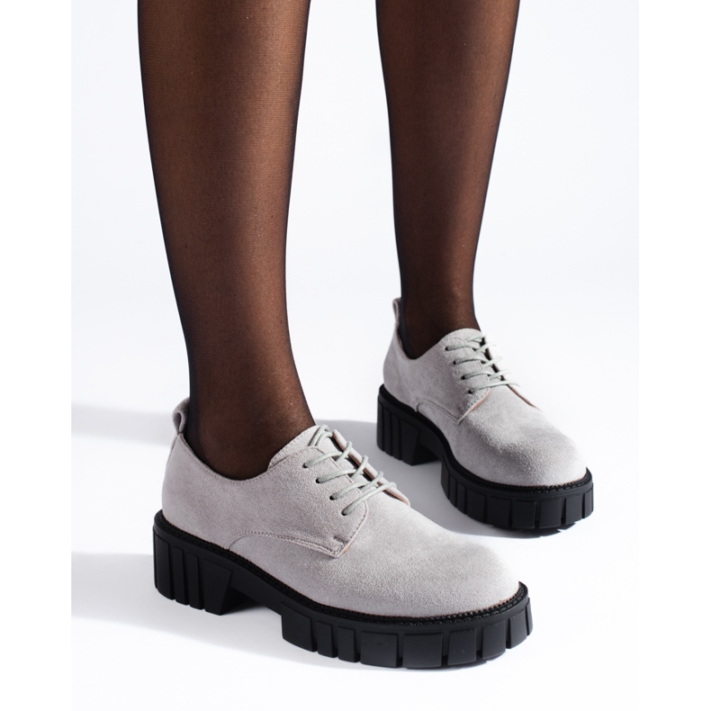 Naisten mokkanahkaiset nauhakengät Shelovet musta 2