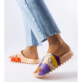 Tummanbeiget varvastossut Lindale-printeillä 2