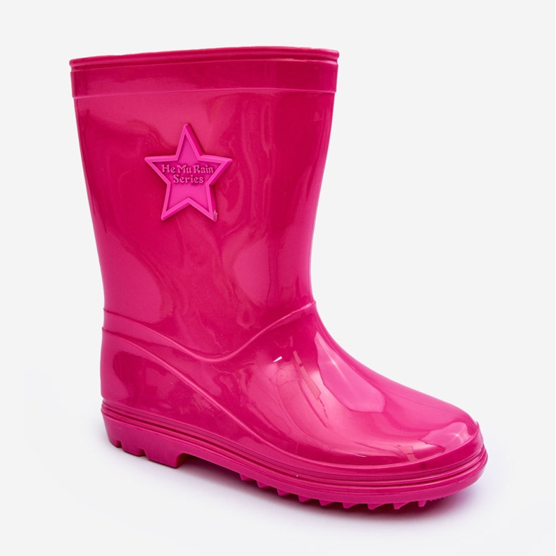PG3 Lasten kumiset Wellington Boots Fuchsia Malvi vaaleanpunainen 1