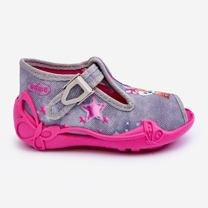 BEFADO S.A. Befado Squirrel Tohvelit Sandaalit 213P137 Harmaa ja Pinkki vaaleanpunainen 2