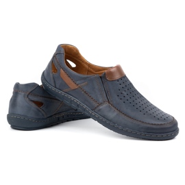 Olivier Miesten kesänahkakengät 602 tummansininen 4