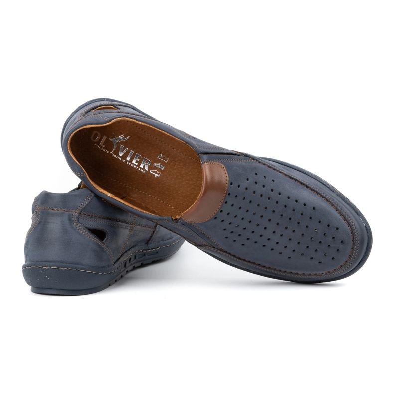 Olivier Miesten kesänahkakengät 602 tummansininen 2