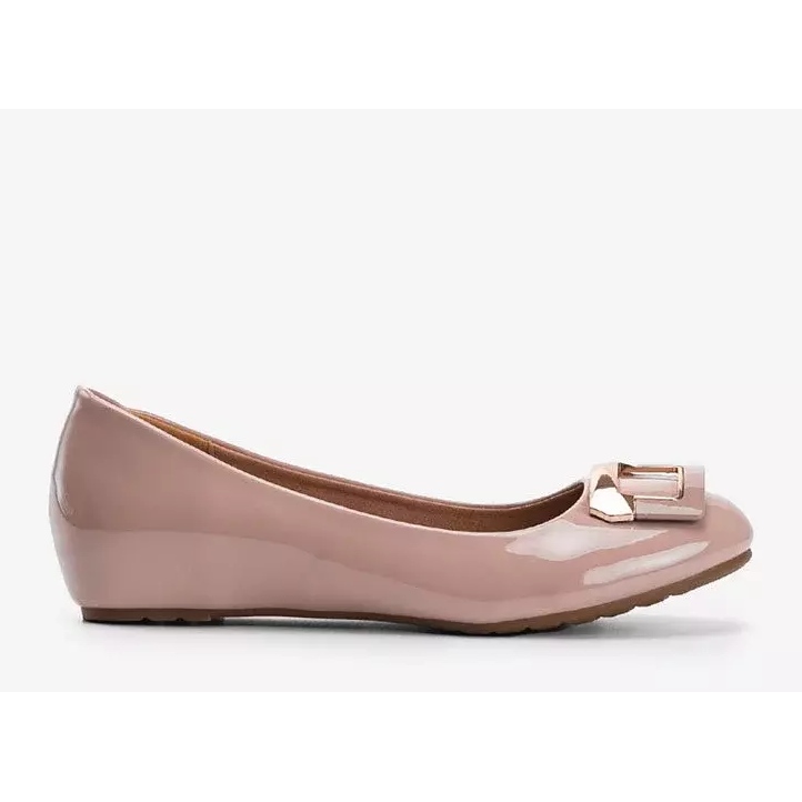 Lakattu alaston Lillie -ballerinat beige 1