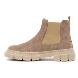 WASAK Naisten nahkaiset Chelsea-saappaat 0708W, beige 1