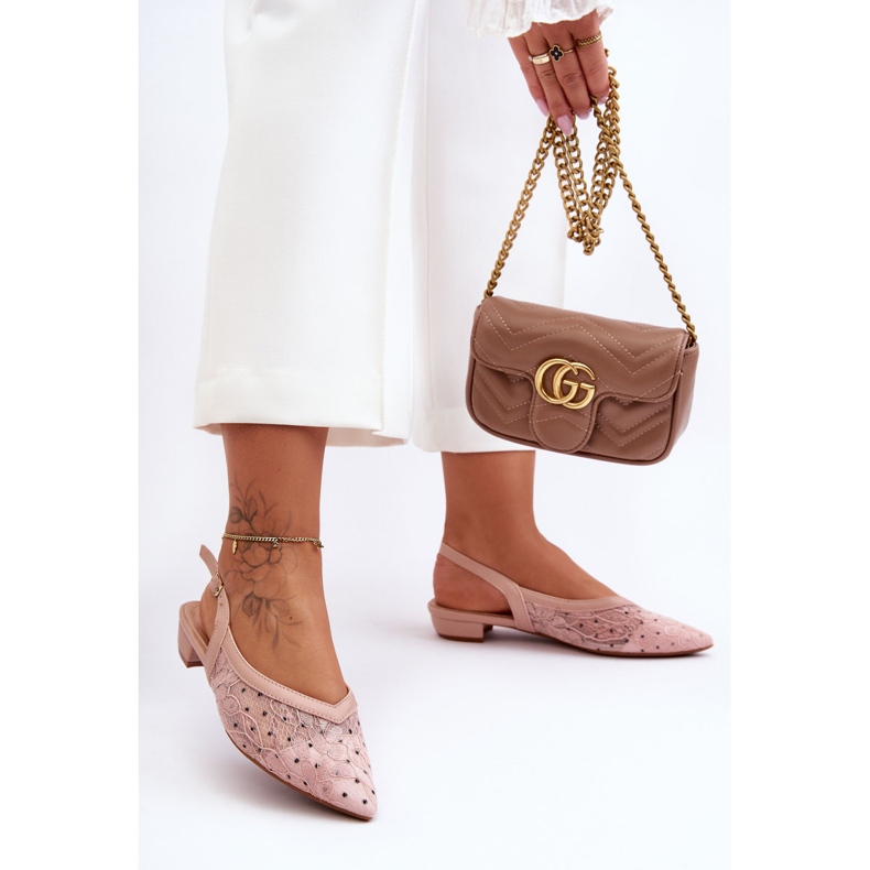 PG1 Naisten vaaleanpunaiset pilkulliset balettiasunnot Adore vaaleanpunainen 2