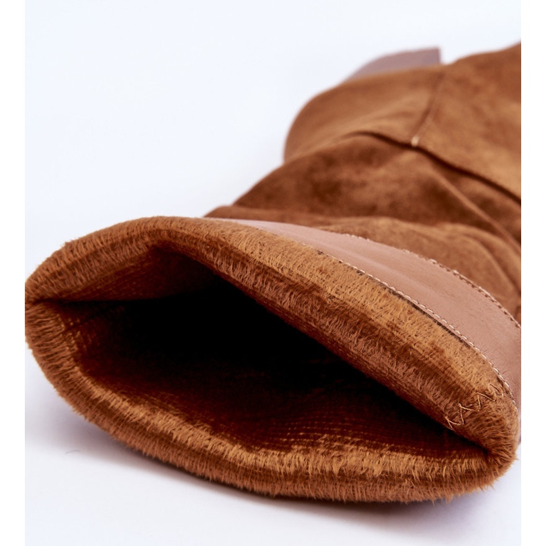 FJ1 Ruskeat Virdana Suede -saappaat massiivisilla koroilla 2