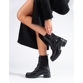 Naisten Shelovet-nauhakassit, joissa joustava päällinen musta 1