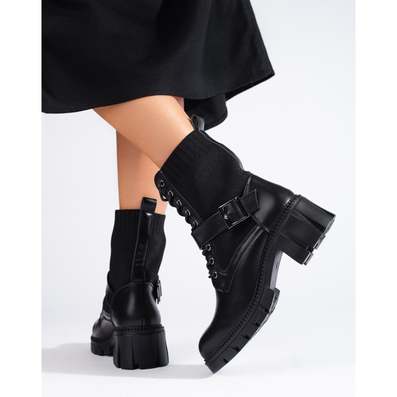 Naisten Shelovet-nauhakassit, joissa joustava päällinen musta 2