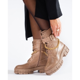 Beige Shelovet naisten työntekijät paksulla pohjalla 1