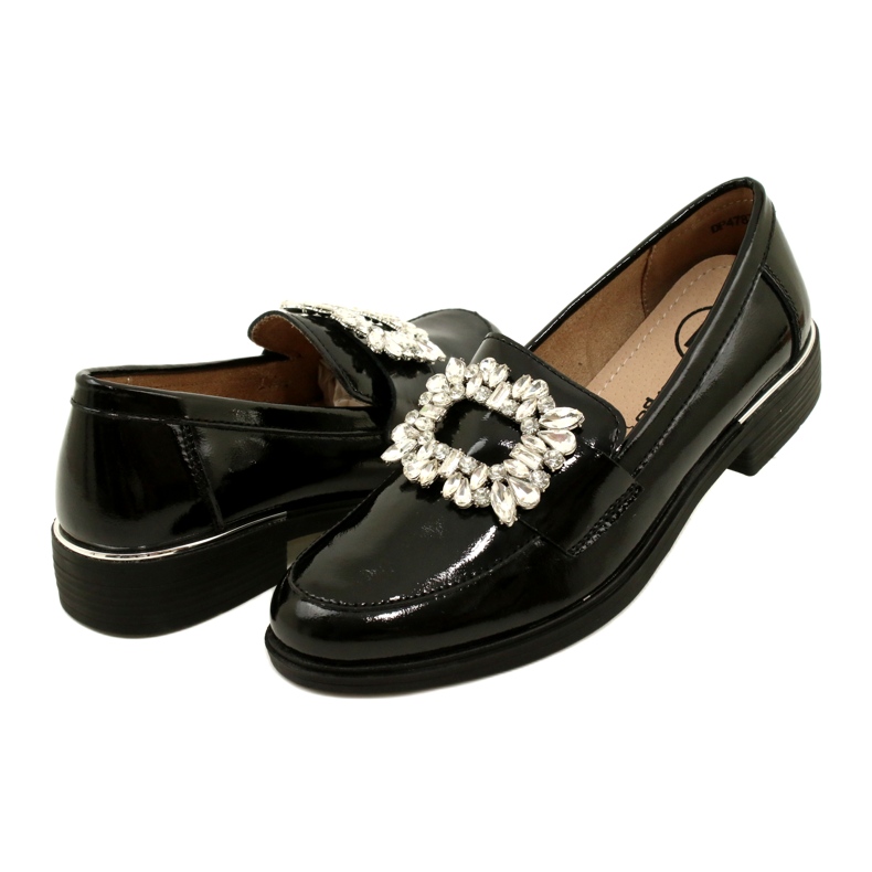 Kiiltonahkaherrat koristeilla Filippo DP4787/23 BK musta 3