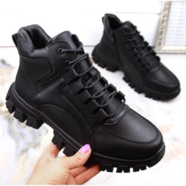 Naisten eristetyt mustat alustasaappaat Sergio Leone BT750 1