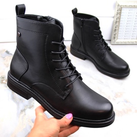 Klassiset naisten eristetty mustat saappaat Sergio Leone BT590 1