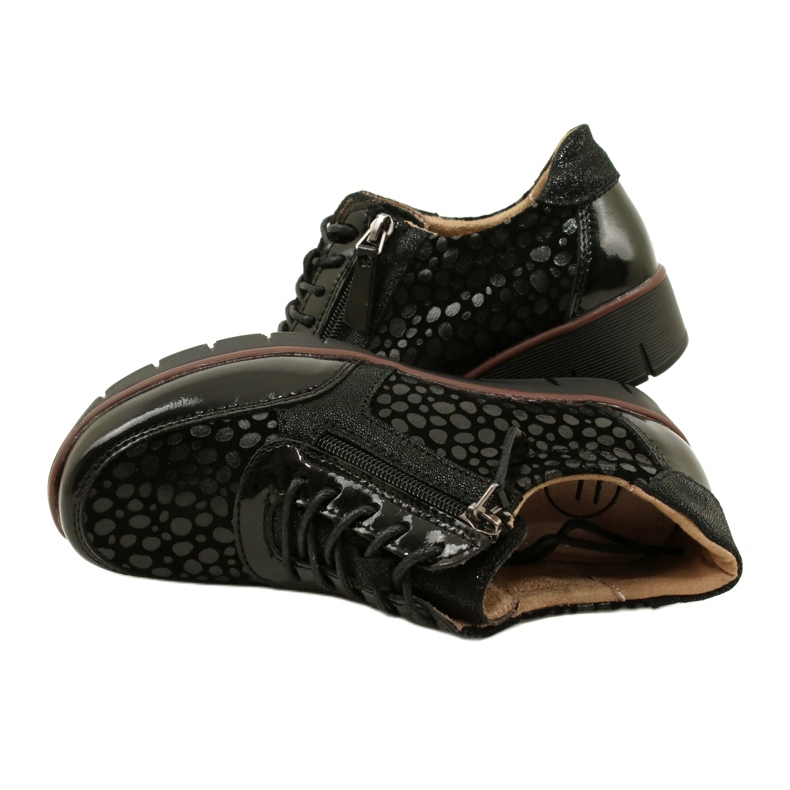 Filippo DP4912/23 BK nahkaiset tennarit, mustat 4