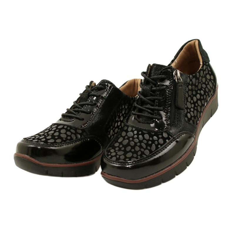 Filippo DP4912/23 BK nahkaiset tennarit, mustat 2