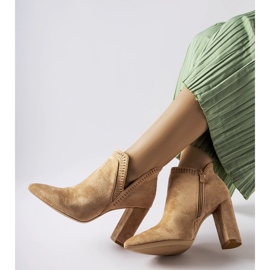 Beige mokkanahka Cammoro nilkkurit 1