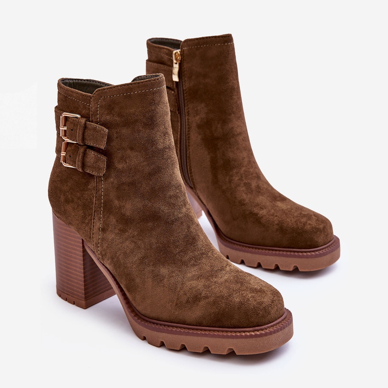 Olive Makeline mokkanahkakorkokengät ruskea 2