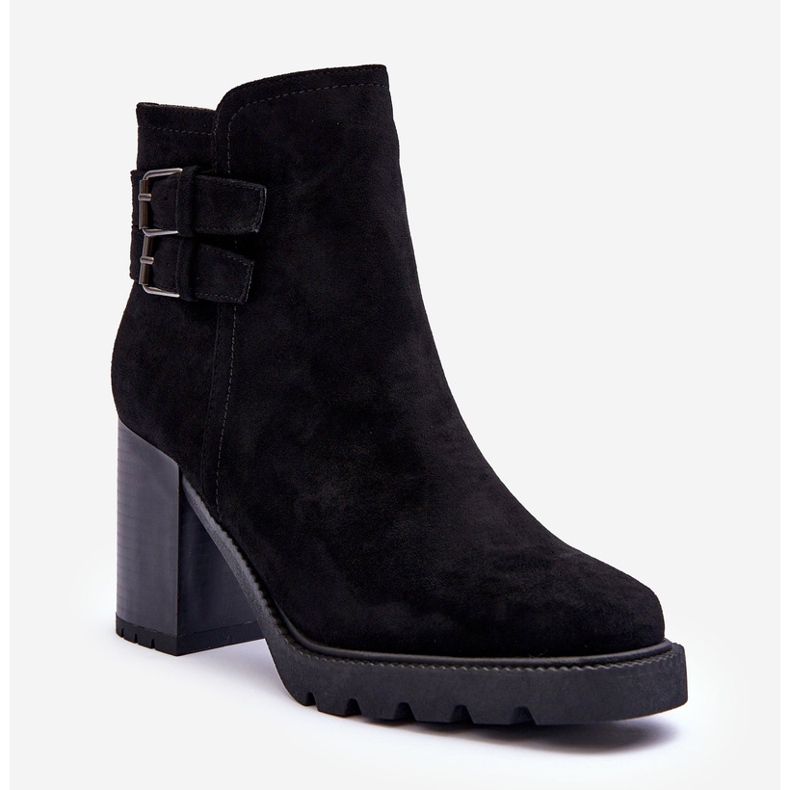 Mustat mokkanahkaiset korkeakorkokengät Makeline 1