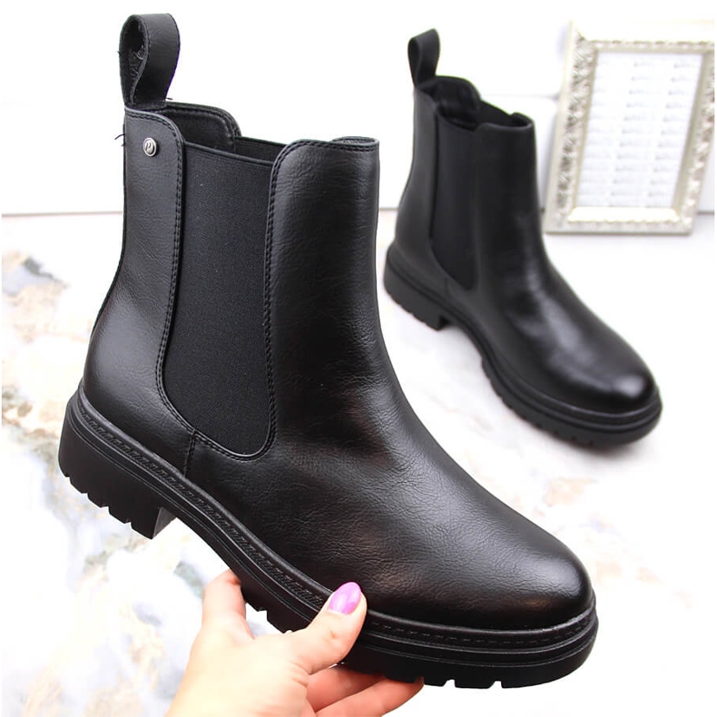 Naisten Chelsea-saappaat, musta, Potocki SZ12201 1