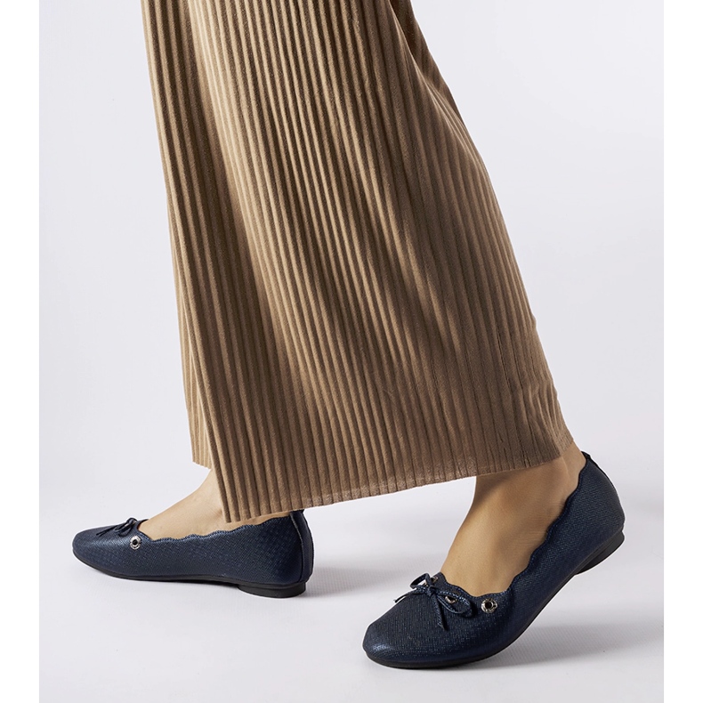 Tummansiniset Toft-ballerinat sininen 1