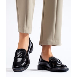 Mustaksi lakatut Shelovet naisten kengät 2