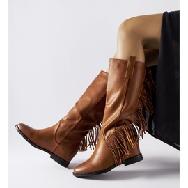 Giorgia ruskeat päällystetyt kiila saappaat 1