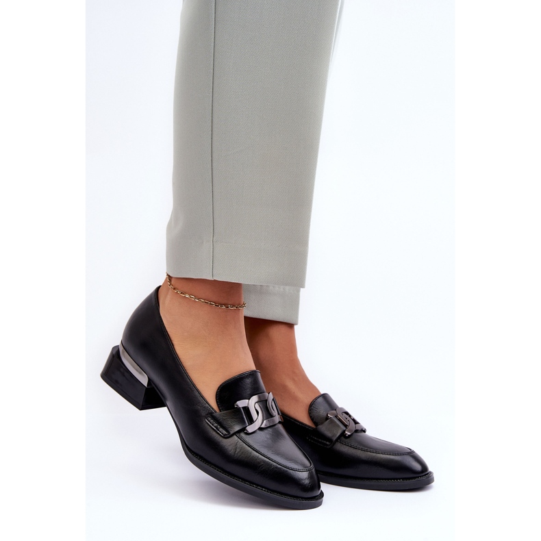 Vinceza Nahkakengät Mokasiinit korkokengillä, musta Sakina 2