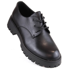 Naisten mustat oxford-kengät Sergio Leone PB201 1
