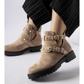 Provolon beige-koristeiset nilkkurit leikkauksilla 1