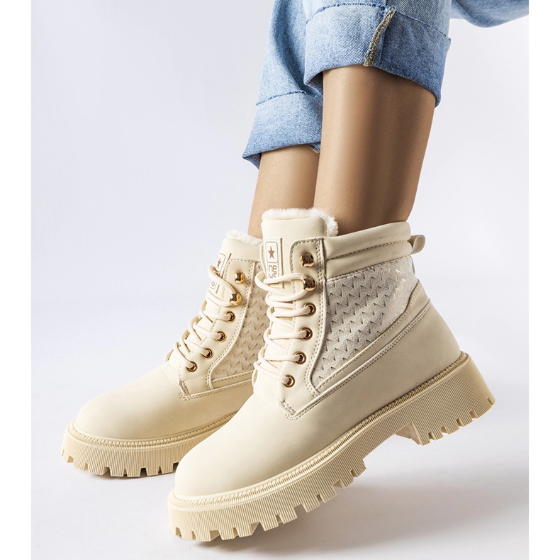 Focan beige-eristetyt naisten saappaat 1